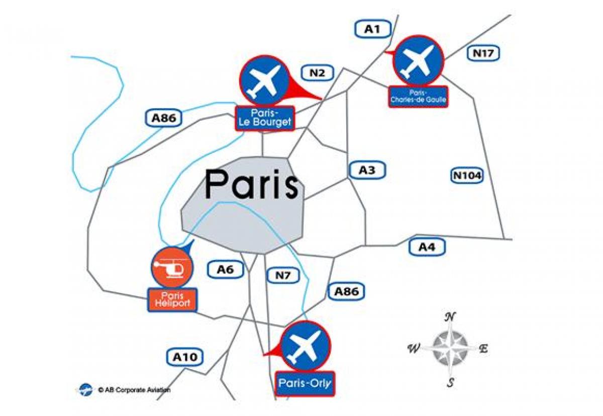 Karta zračne luke u Parizu