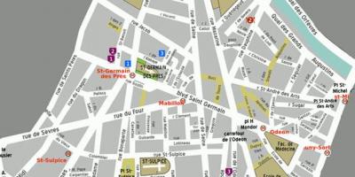 Karta četvrti Saint-Germain-des-prés