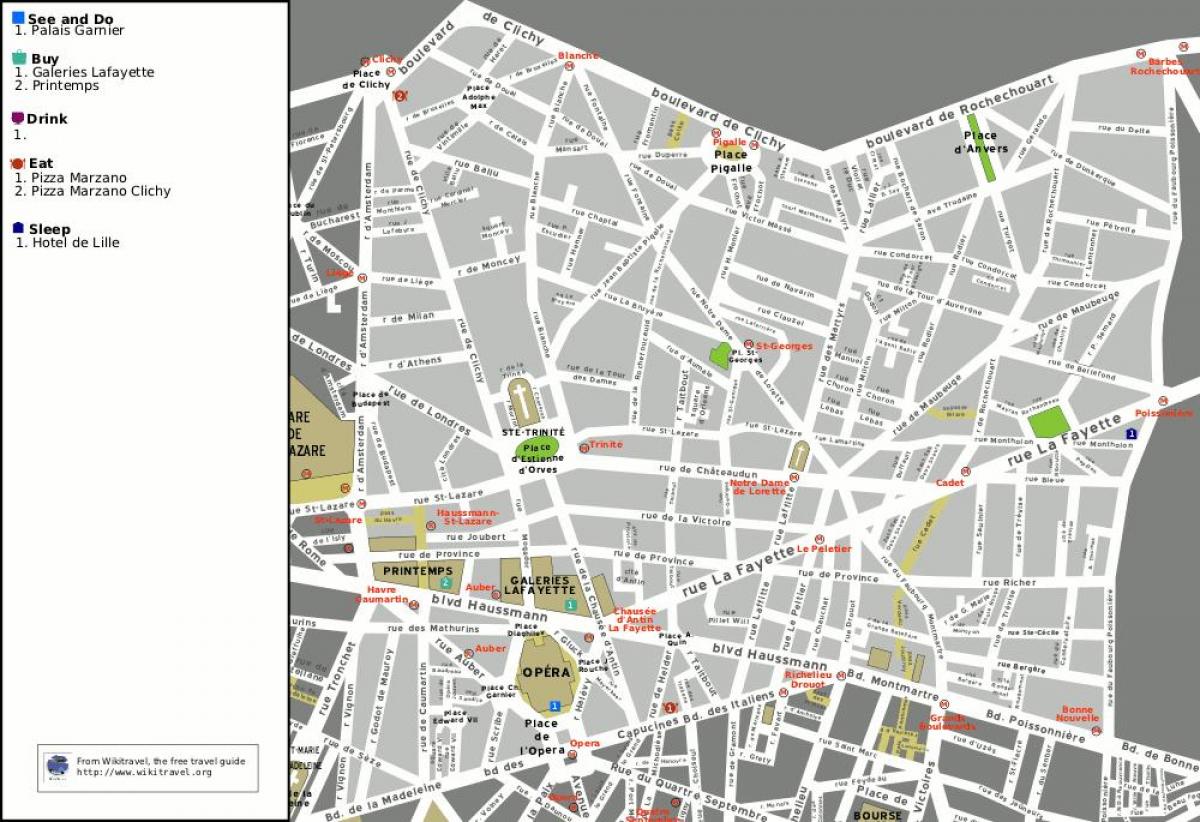 Karta 9 okruga u Parizu