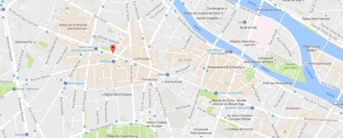 Karta boulevard Saint-Germain