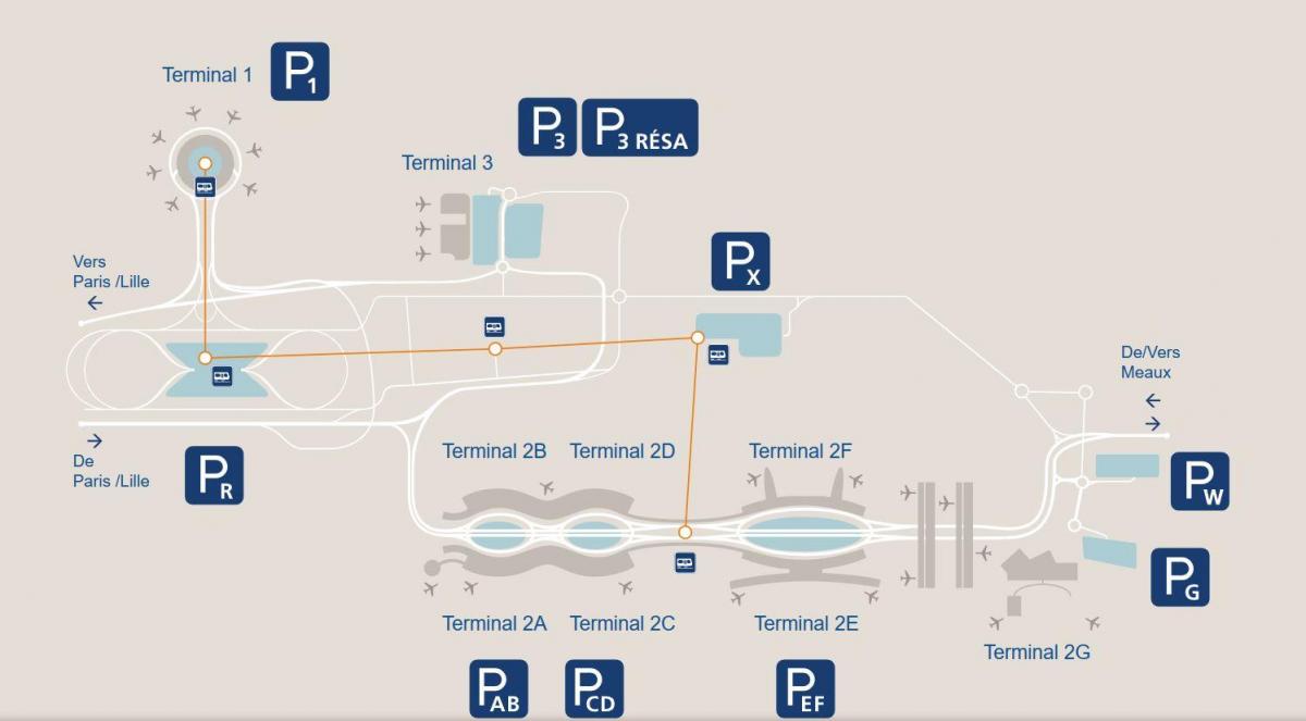 Karta cdg airport parking zračna luka