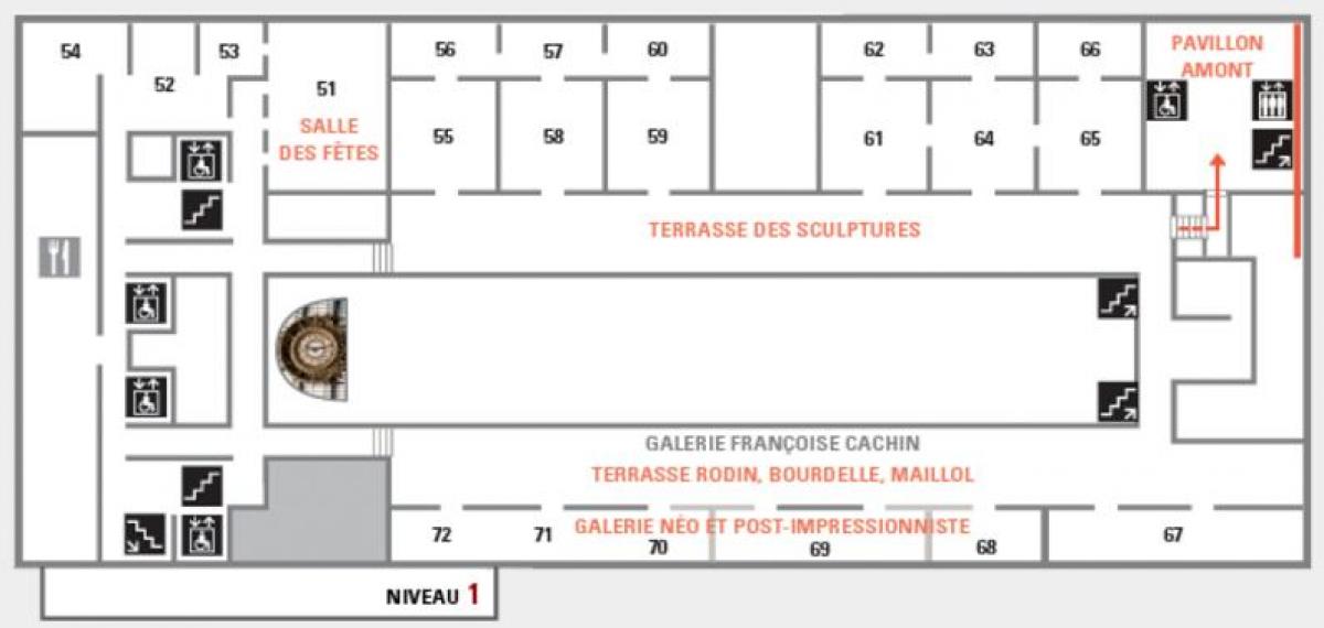 Karta muzej d ' Orsay razina 2