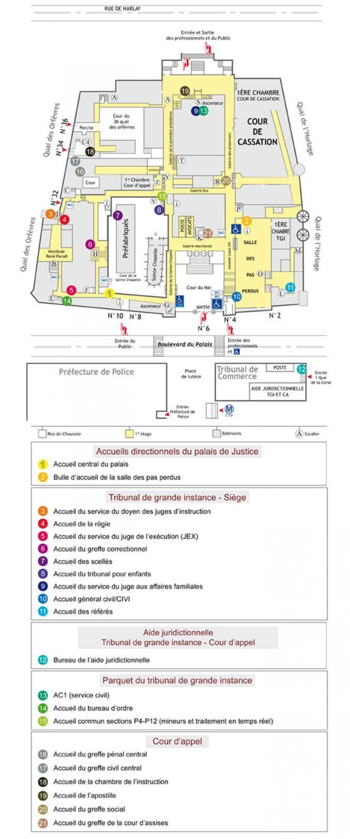 Karta Palača pravde Pariz