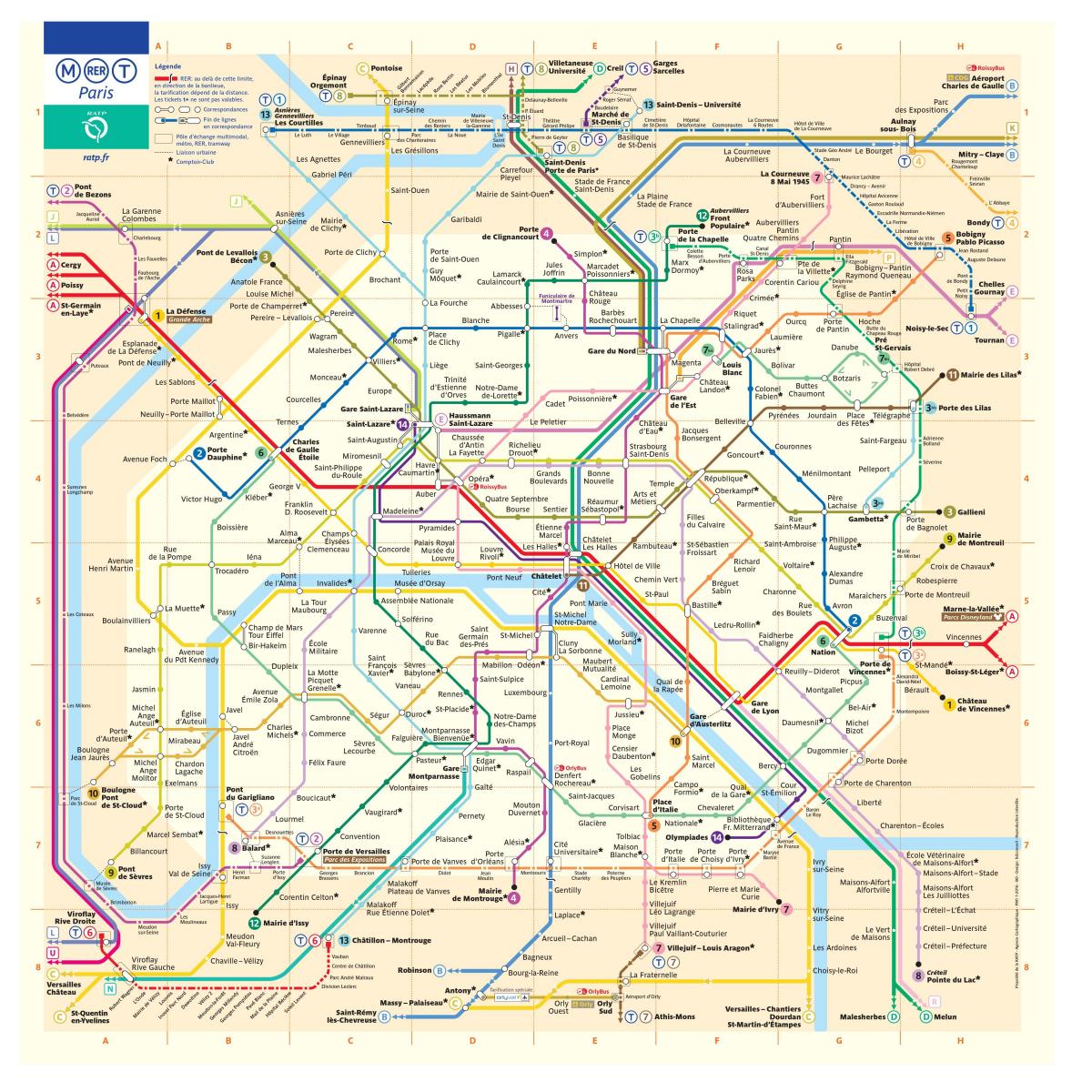 Karta Pariza metro