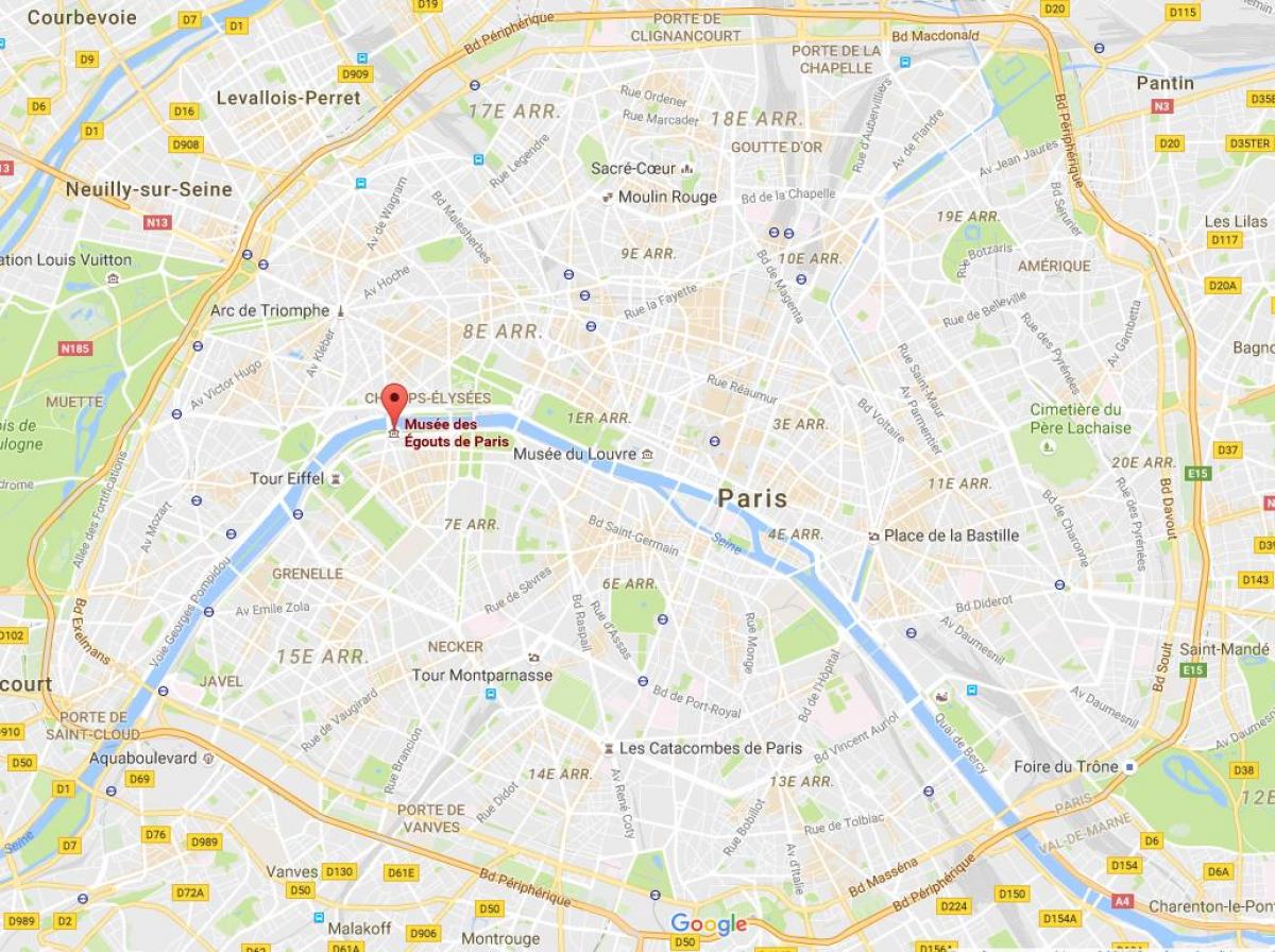 Karta Pariza kanalizacije