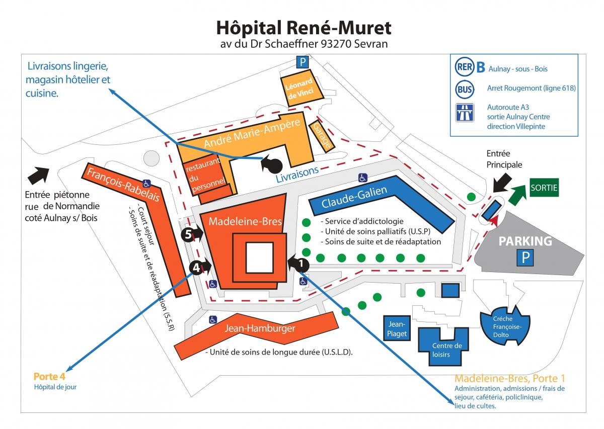 Karta Rene Muret bolnici