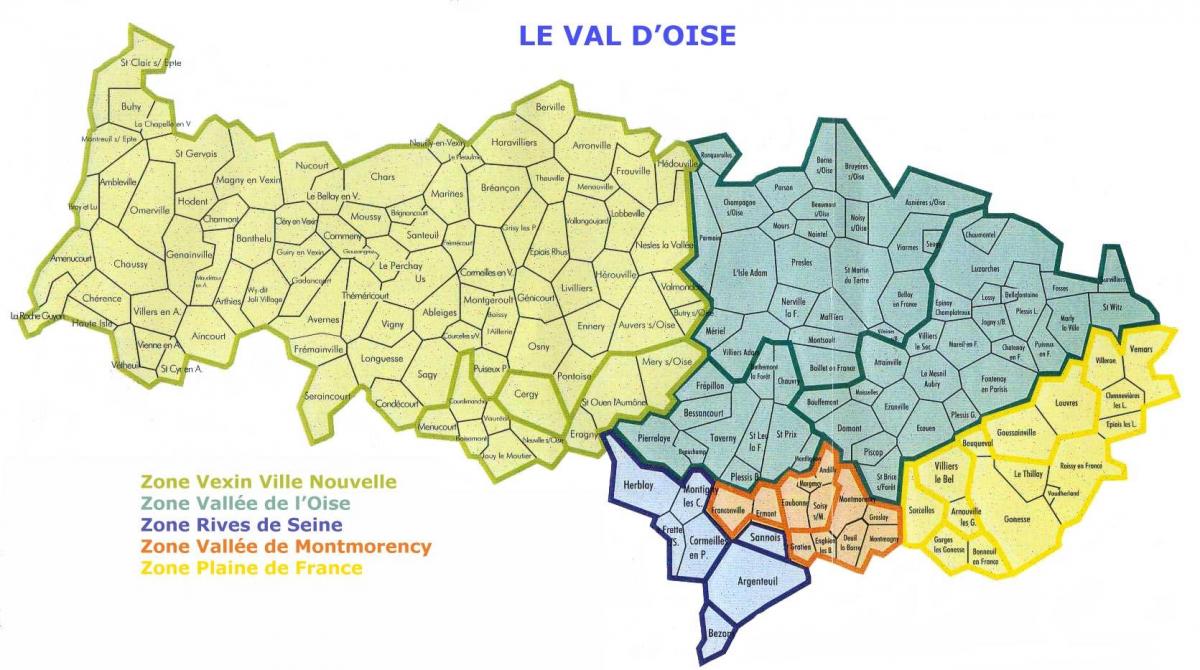 Karta Val-d ' OISE