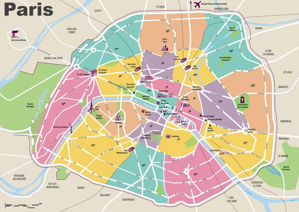Karta je atrakcija Pariza