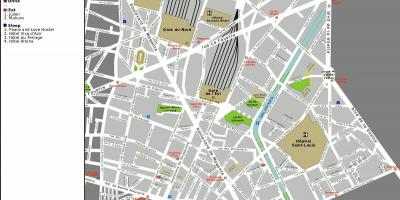 Karta 10. arrondissement u Parizu