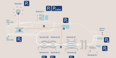 Karta cdg airport parking zračna luka