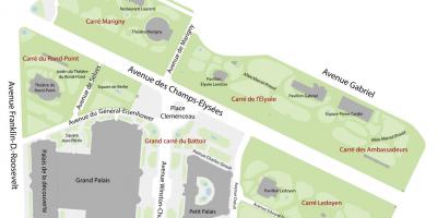 Karta vrtovi Champs elysees