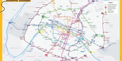 Karta Pariza na biciklu