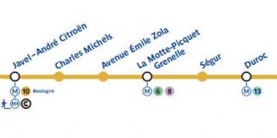 Karta Pariza podzemne željeznice 10
