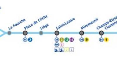 Karta Pariza metro linija 13