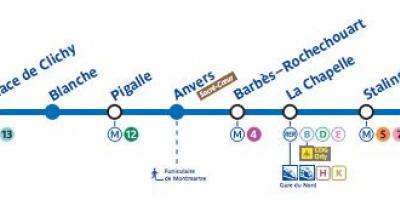 Karta Pariza podzemne željeznice 2