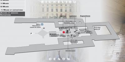 Kartu razine muzeja Louvre -2