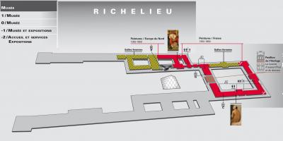Kartu razine muzeja Louvre 2