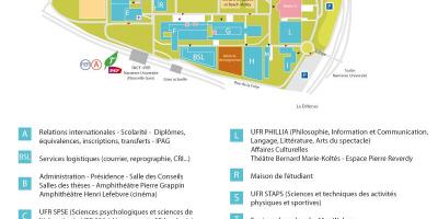 Karta sveučilišta u Nanterre