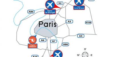 Karta zračne luke u Parizu